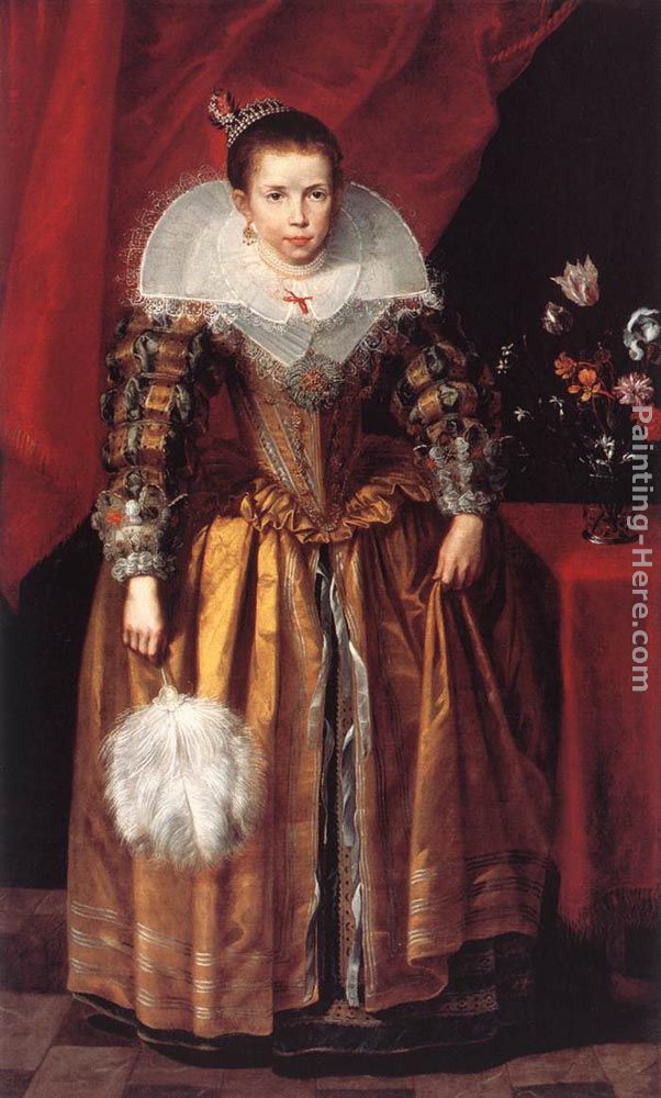Portrait of a Girl at the Age of 10 painting - Cornelis De Vos Portrait of a Girl at the Age of 10 art painting